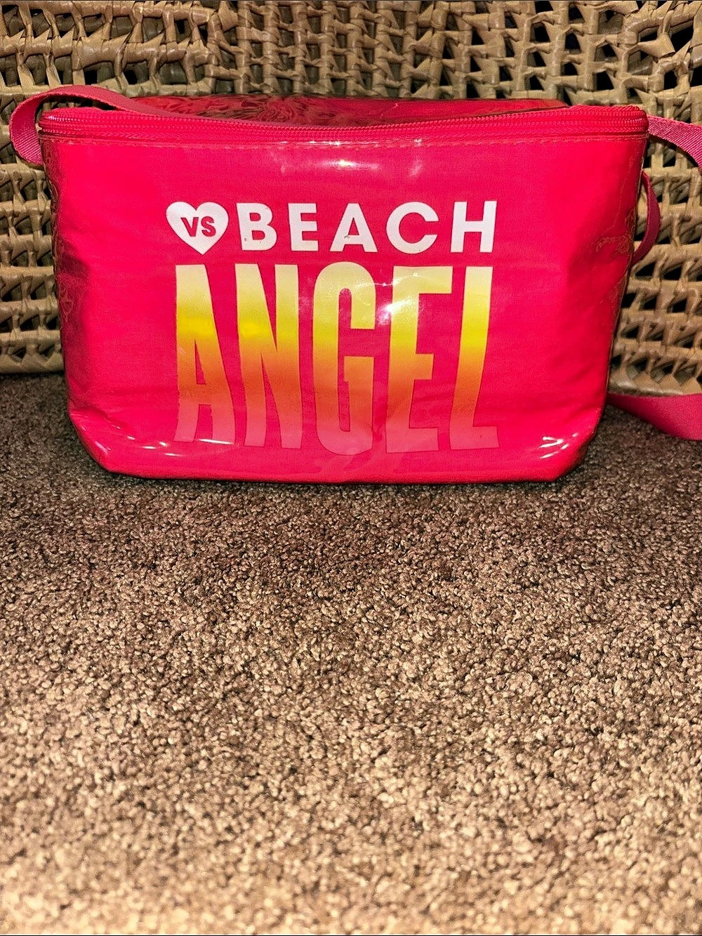 Victoria's Secret Beach Angel Insulated Cooler Bag Pink & Yellow